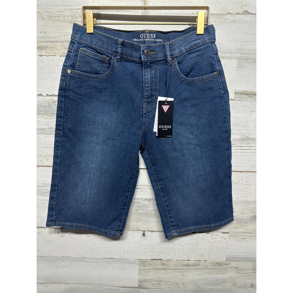 Guess Denim Shorts Boys 16 Blue Organic Cotton Five Pocket NWT